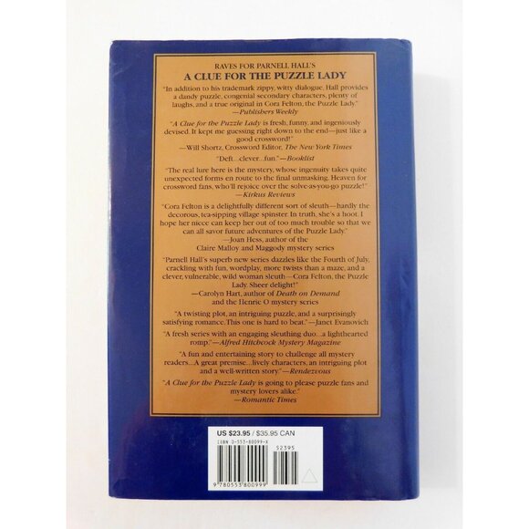 Puzzle Lady Mystery Series Last Puzzle and Testament by Parnell Hall 2000 HBDJ - Picture 2 of 4